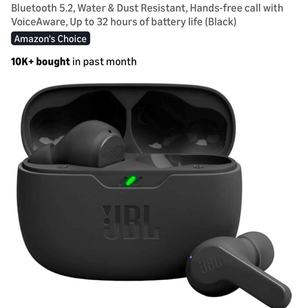 JBL Charcoal True Wireless Earbuds